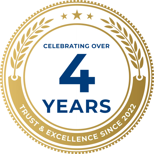 Celebrating Over 4 Years. Trust & Excellence since 2022.